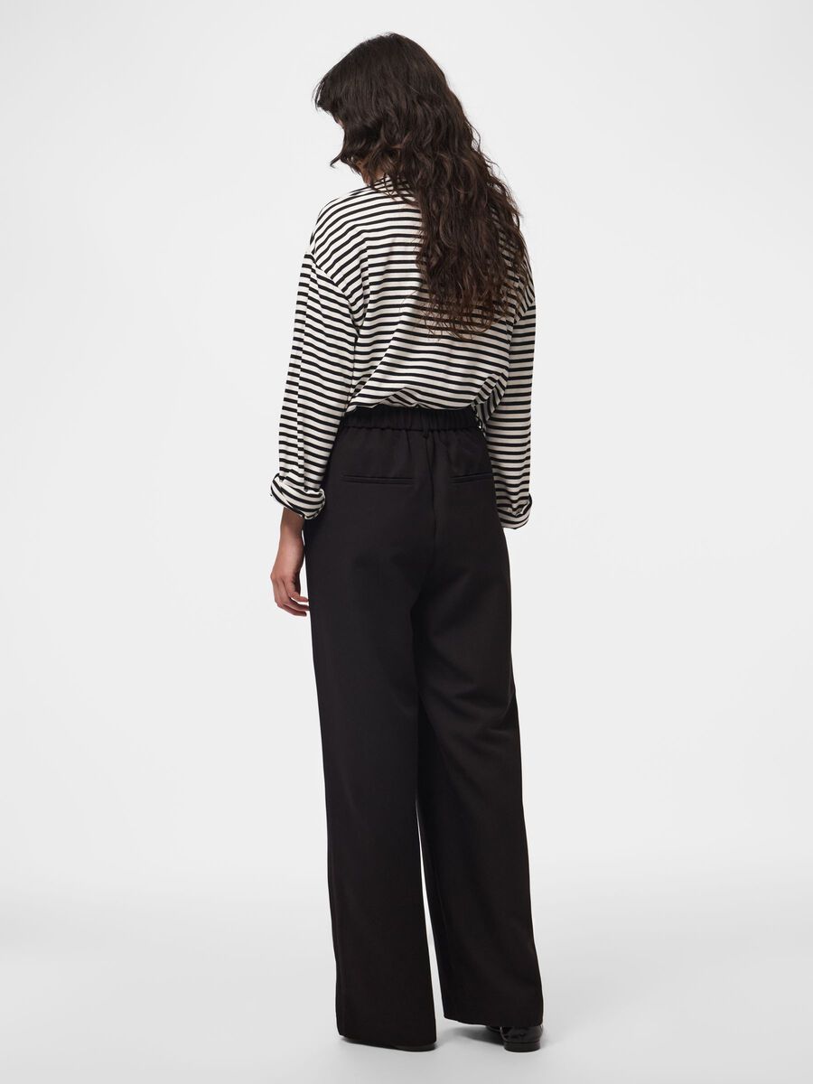 Carousel image 2 PCKAMIL WIDE-LEG TROUSERS, Black