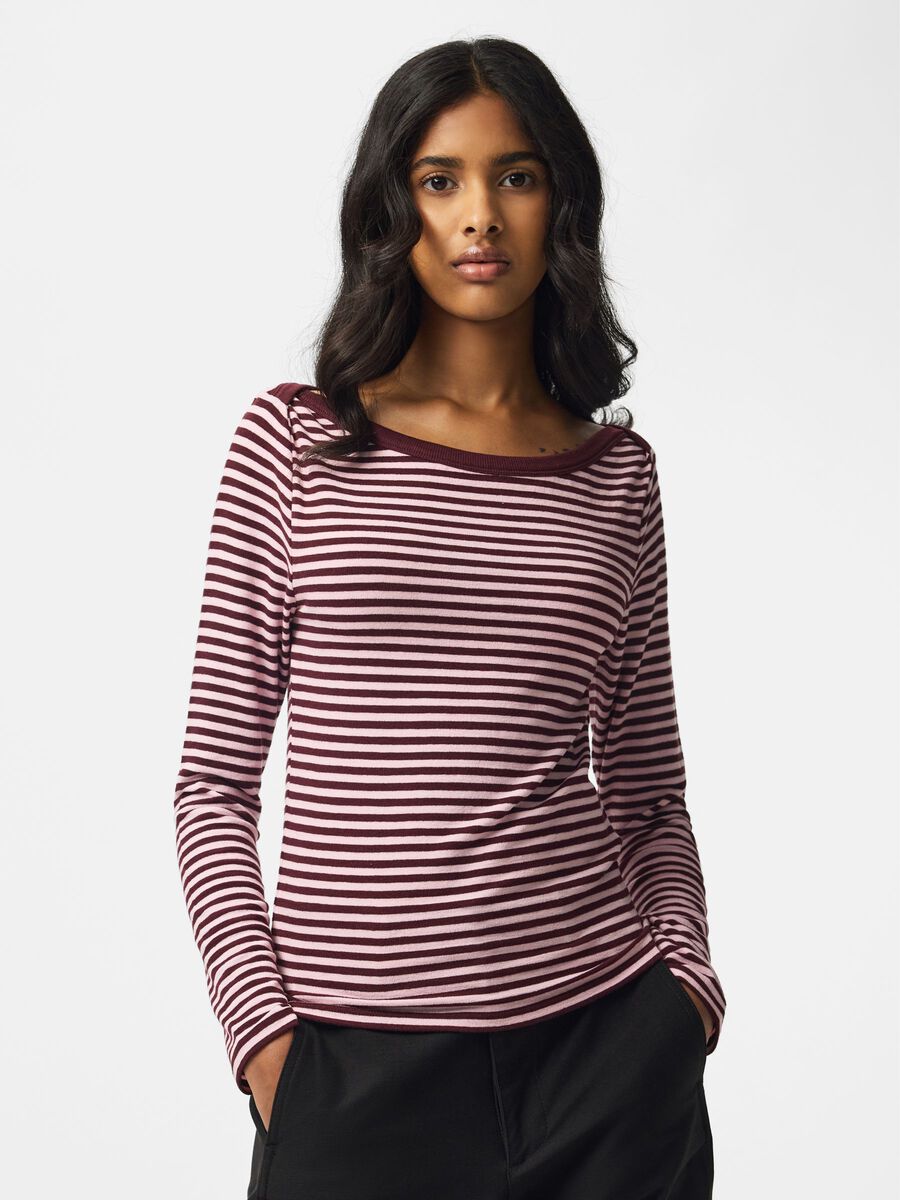 Product carousel image 1 PCSOF BOATNECK  LONG SLEEVED TOP, Roseate Spoonbill