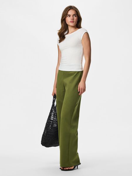 Pieces PCGUNHILD HW  WIDE-LEG TROUSERS, Sphagnum, highres - 17164318_Sphagnum_005.jpg