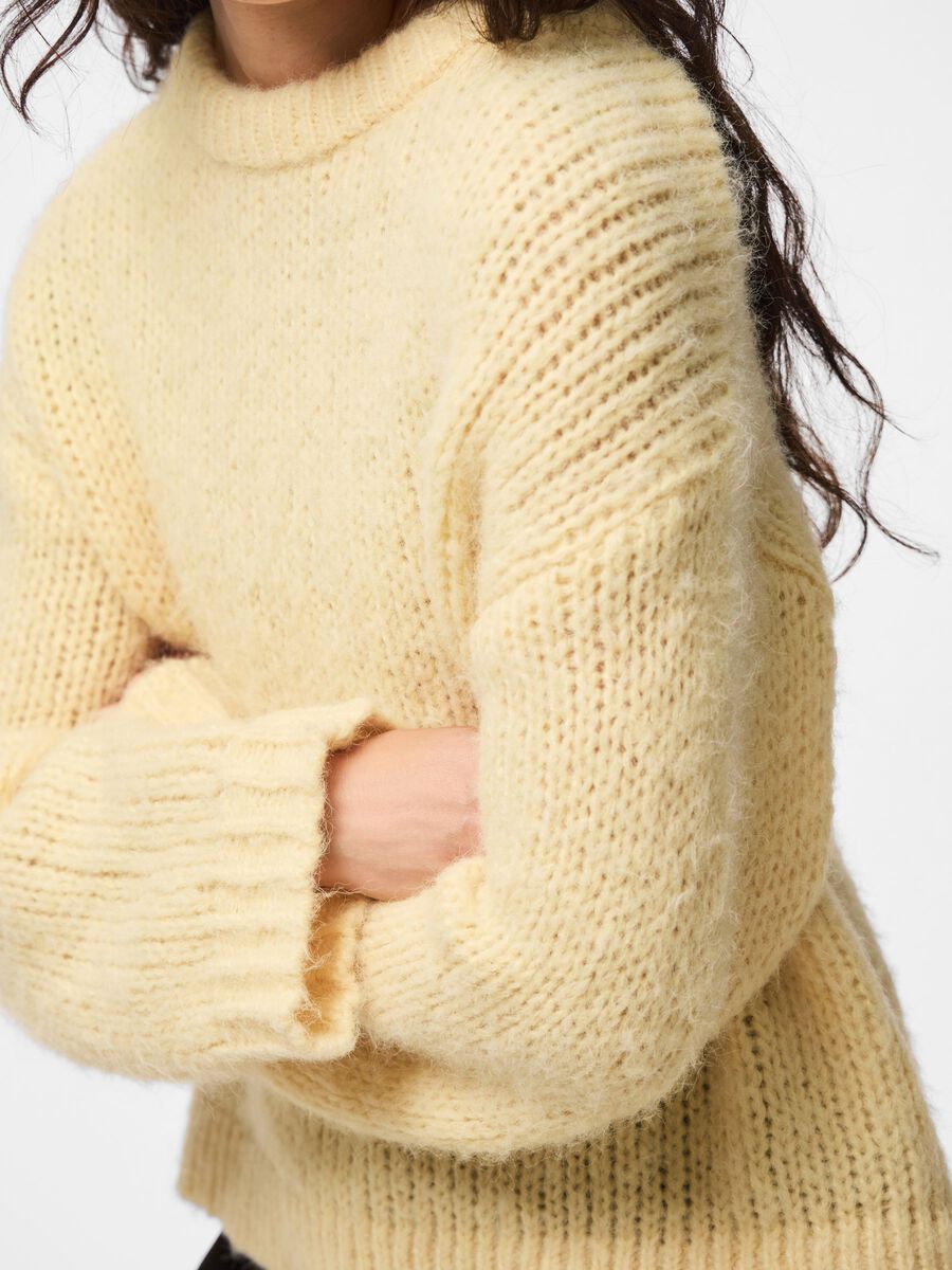 Carousel image 4 PCDORTHEA CHUNKY  KNITTED JUMPER, French Vanilla
