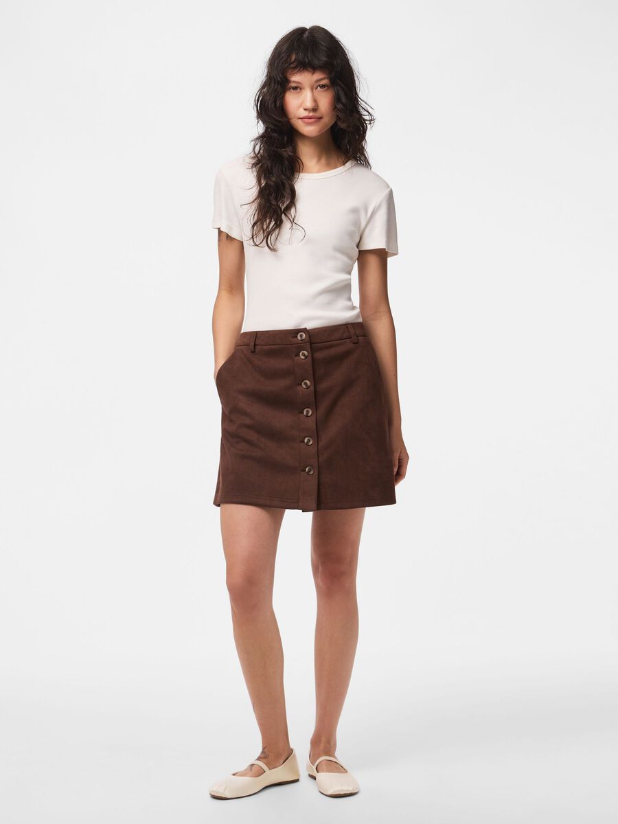 Carousel image 3 PCRAKEL BRUSHED HW  MINI SKIRT, Chicory Coffee
