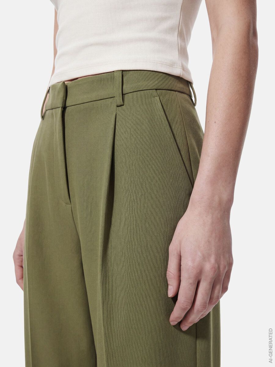 Carousel image 4 PCBOSELLA MW BARREL TROUSERS, Sphagnum