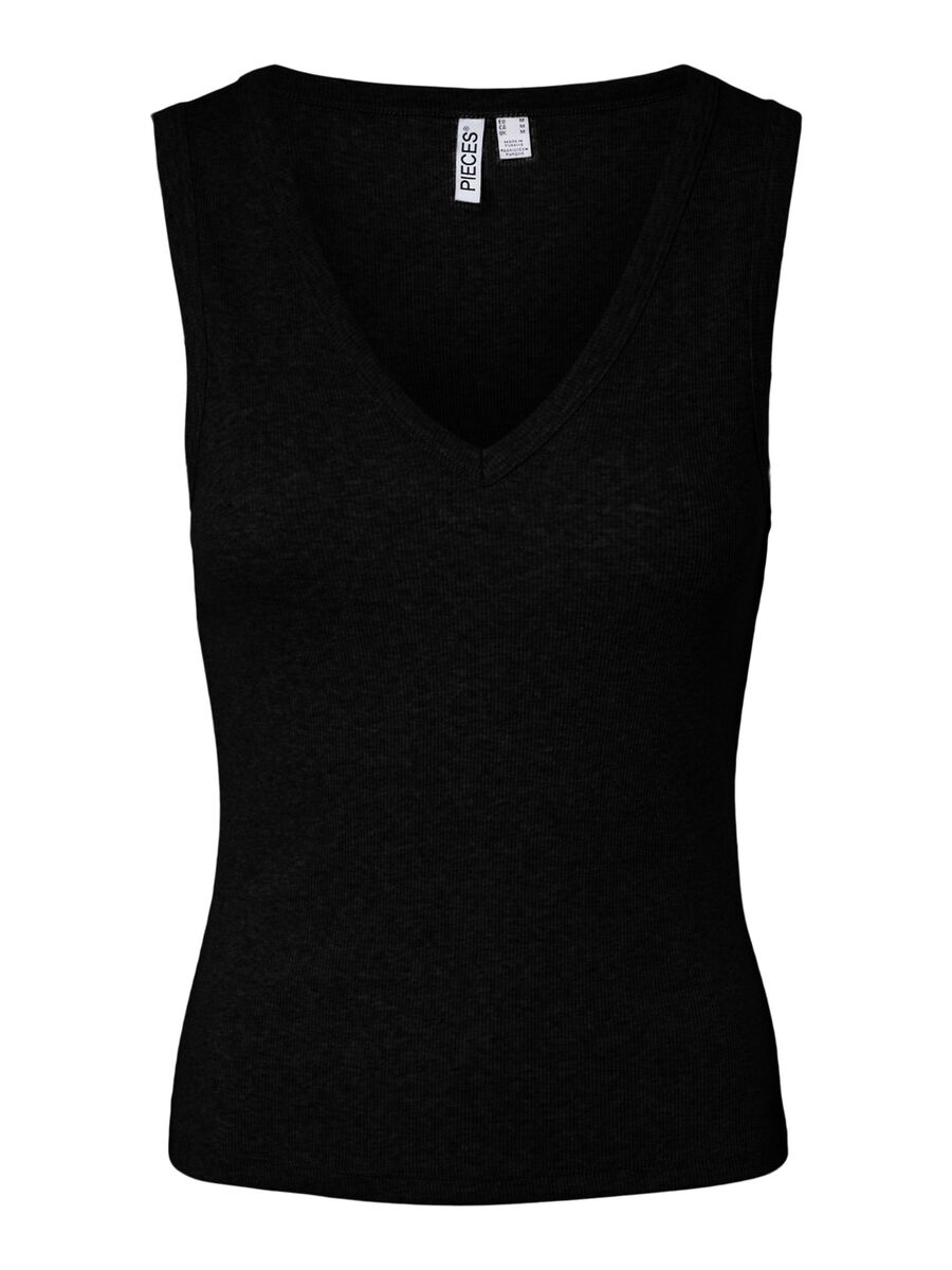 Product carousel image 1 PCBELLA V-NECK TANK TOP, Black