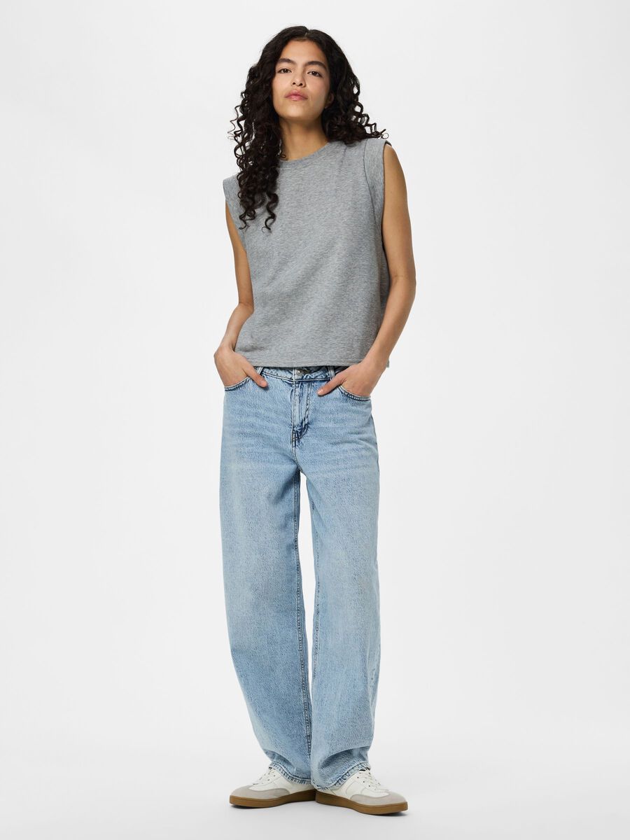 Carousel image 3 PCCHILLI SUMMER  TOP, Light Grey Melange