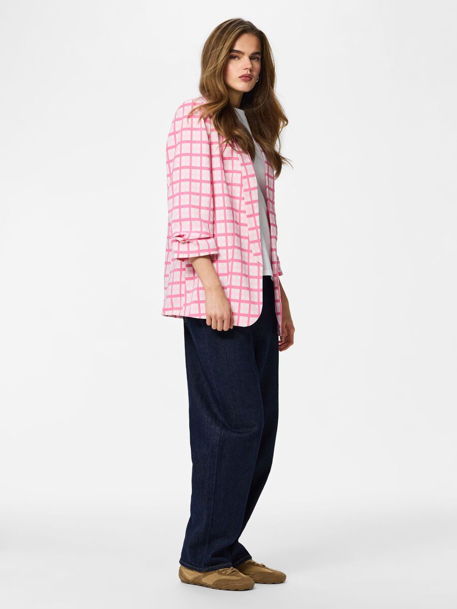 Carousel image 3 PCBOSELLA 3/4 PRINTED BLAZER, Cloud Dancer