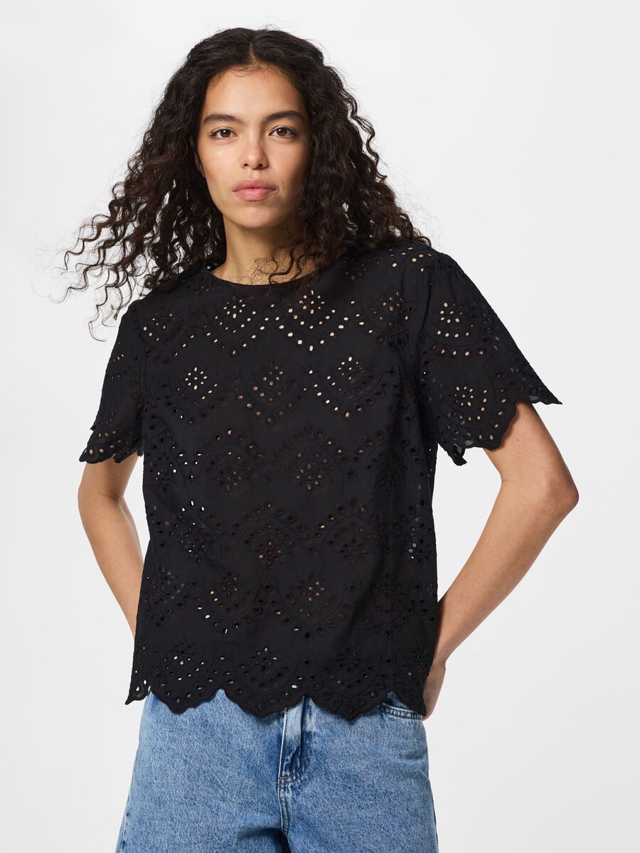 Product carousel image 1 PCVILDE  SHORT SLEEVED TOP, Black
