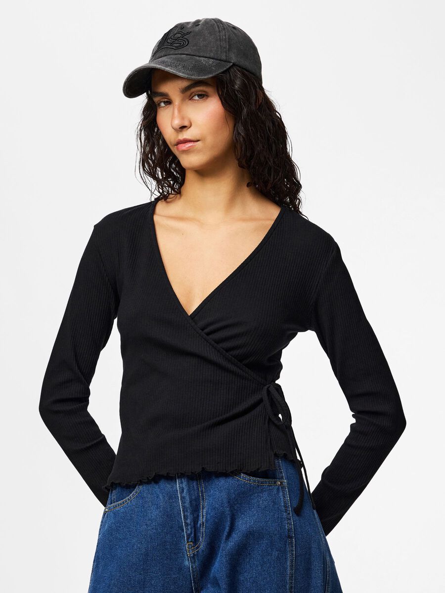 Product carousel image 1 PCKITTE - MANCHES LONGUES TOP, Black
