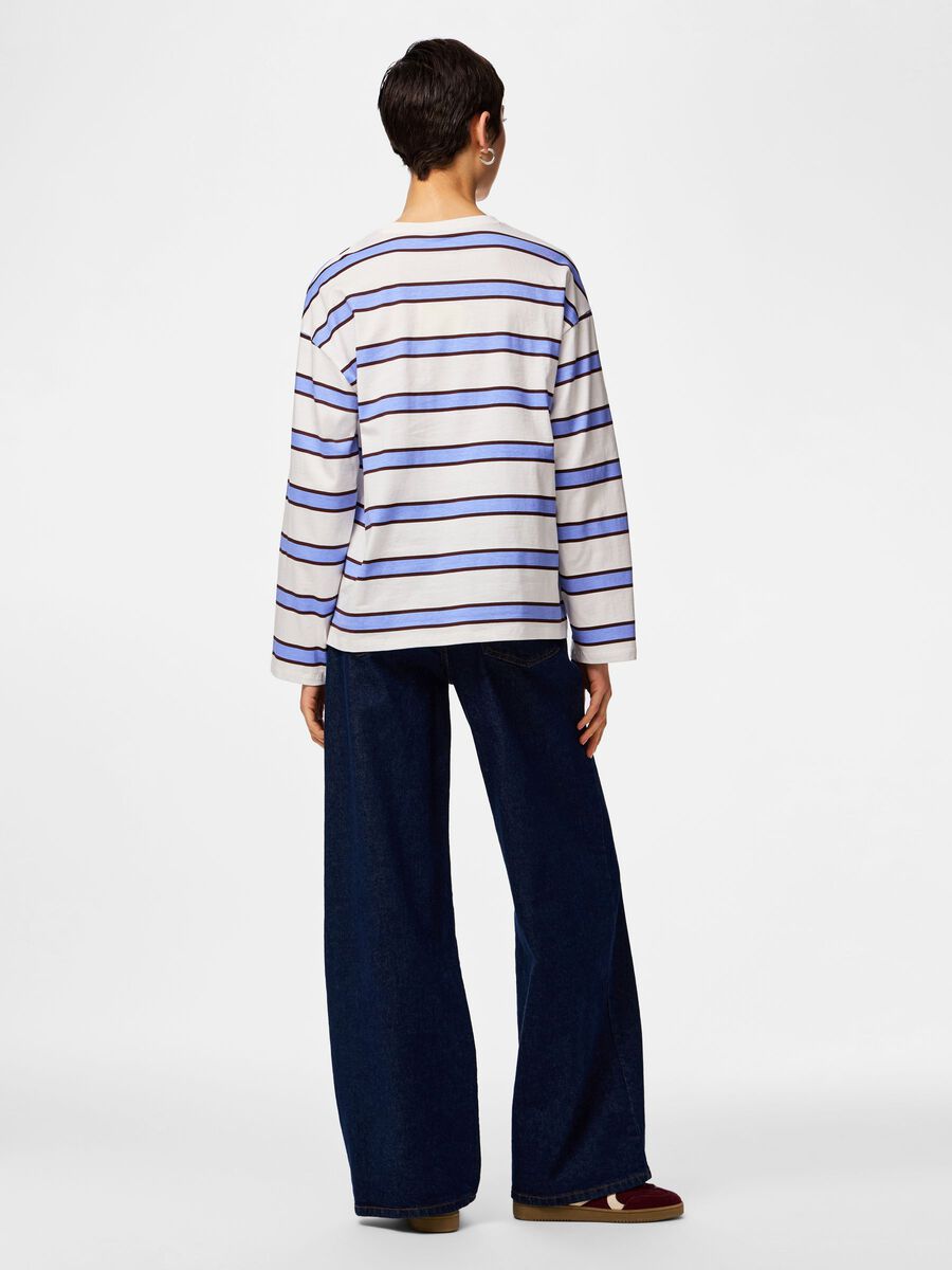Carousel image 2 PCMILA LOOSE LONG SLEEVED TOP, Hydrangea