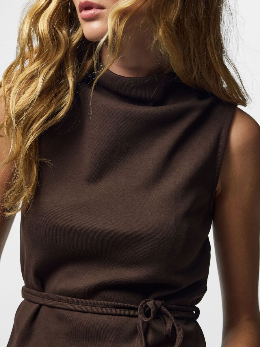 Carousel image 4 PCOLIVE HIGH NECK TANK TOP, Hot Fudge