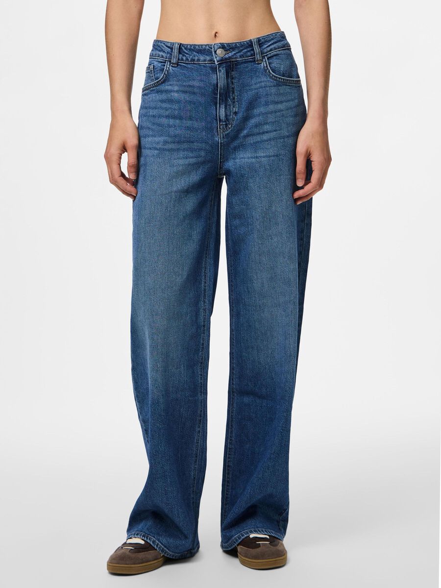 Carousel image 3 PCSILKE JEANS MED VID PASSFORM, Medium Blue Denim