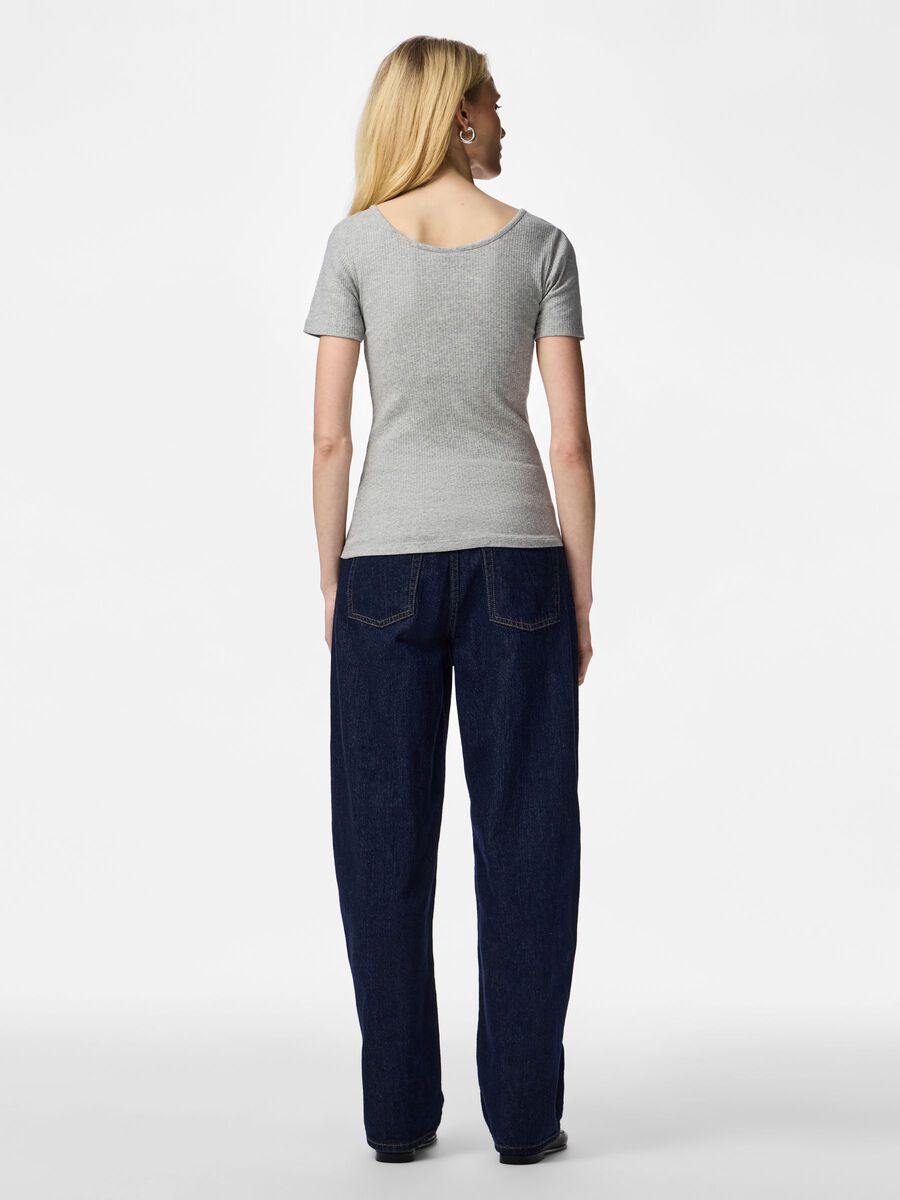 Carousel image 2 PCKITTE  T-SKJORTE, Medium Grey Melange