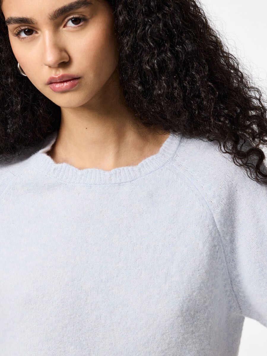 Carousel image 4 PCRATH KNIT TOP MET KORTE MOUWEN, Xenon Blue