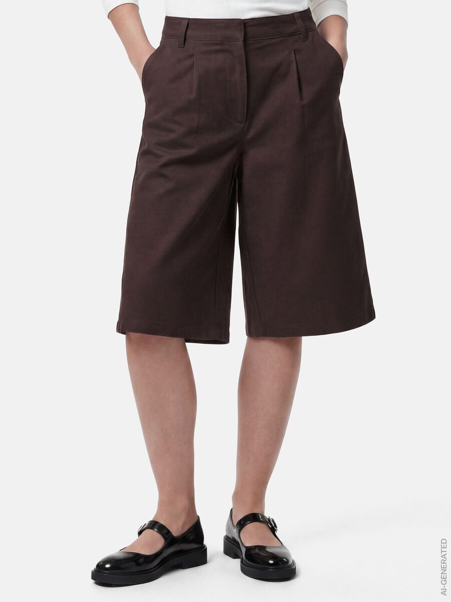 Product carousel image 2 PCRIKKE HW BERMUDASHORTS, Hot Fudge
