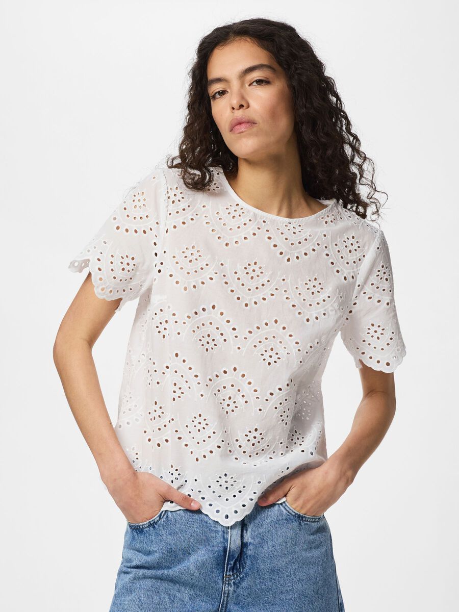 Product carousel image 1 PCVILDE  SHORT SLEEVED TOP, Bright White