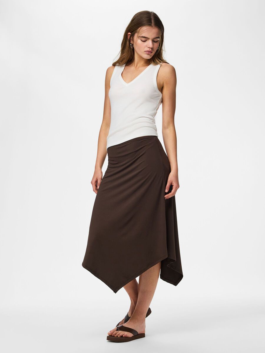 Carousel image 3 PCMELLY MW MIDI SKIRT, Hot Fudge