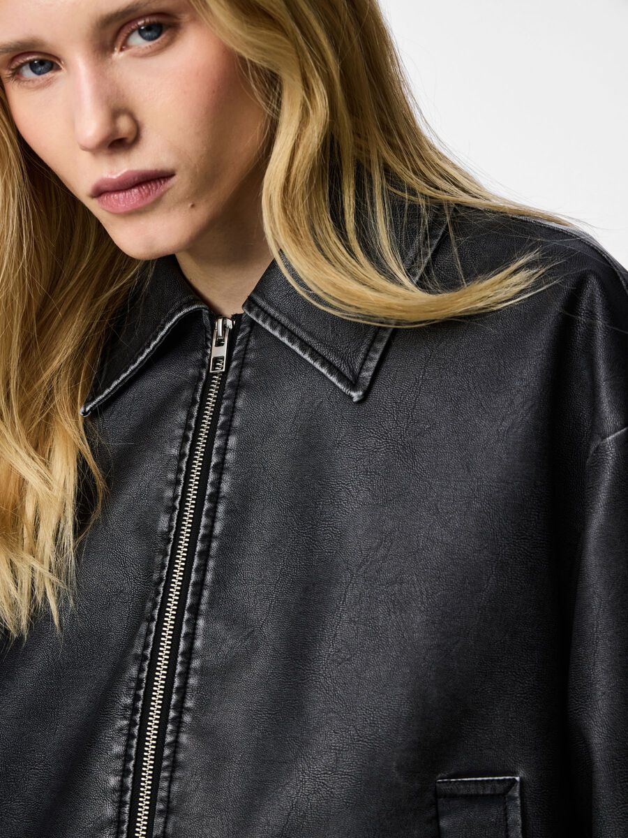Carousel image 4 PCGISELLE WASH BESCHICHTETE BOMBERJACKE, Black
