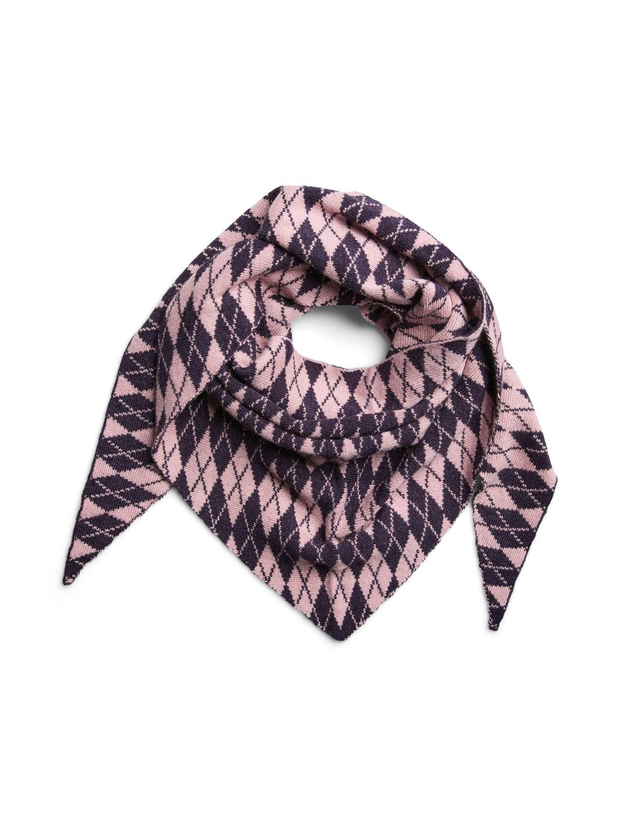 Pcnovis triangle scarf, colour: plum perfect, product.colorfamily.bordeaux