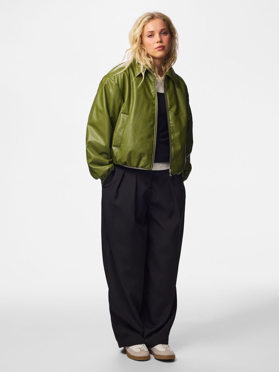 Product carousel image 1 PCLARA PADDED COATED BOMBER JACKET, Sphagnum