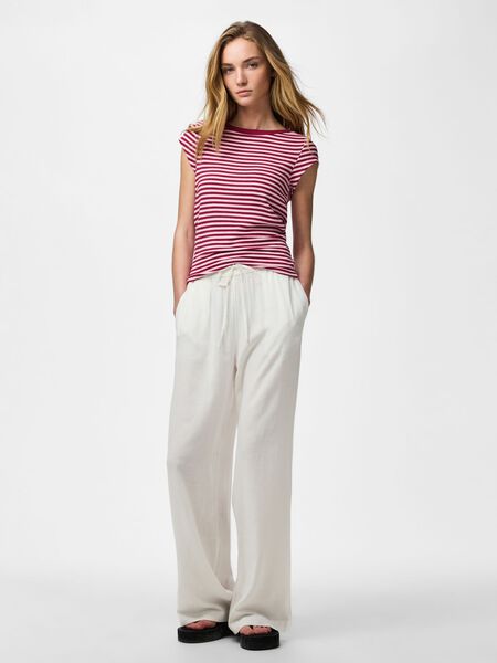 Pieces PANTALONES DE PIERNA ANCHA, Bright White, highres - 17149314_BrightWhite_1265636_005.jpg