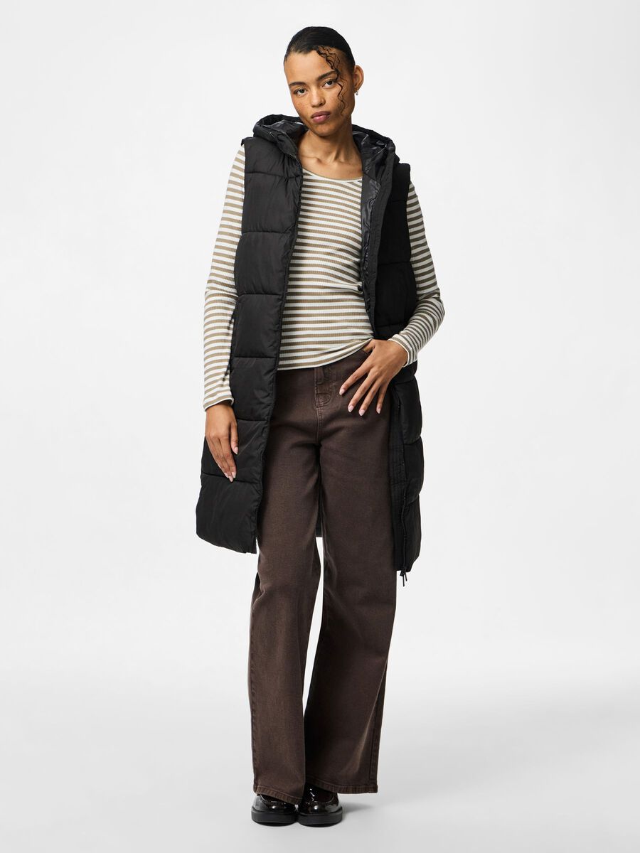 Product carousel image 1 PCBEE LONG PADDED VEST, Black