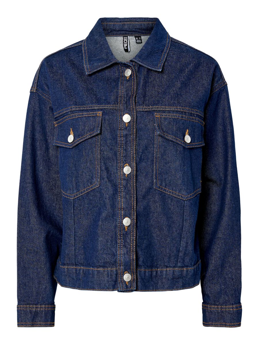 Product carousel image 2 PCELMA JEANSJACKE, Dark Blue Denim