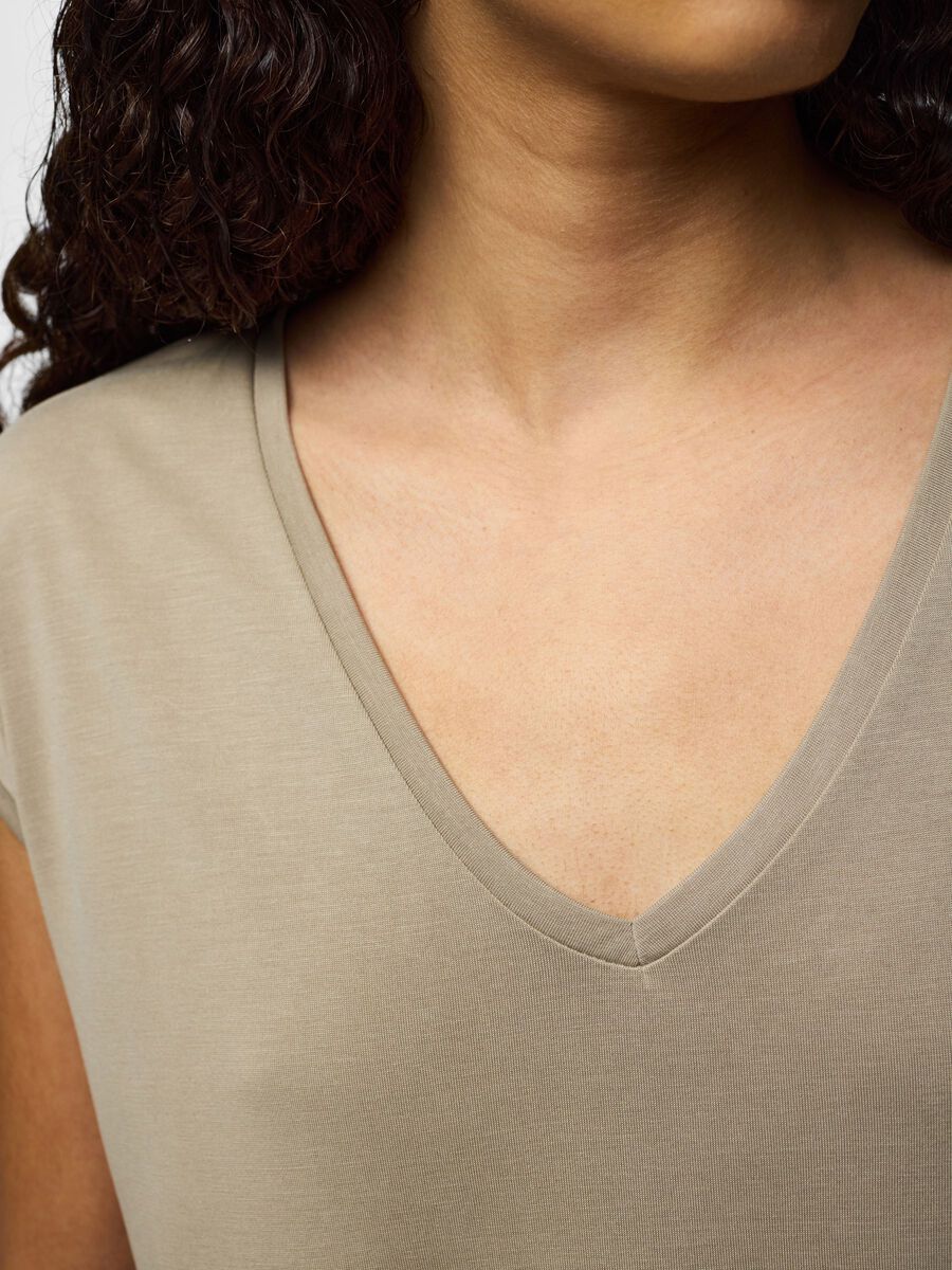 Carousel image 6 PCKAMALA V-NECK T-SHIRT, Silver Mink