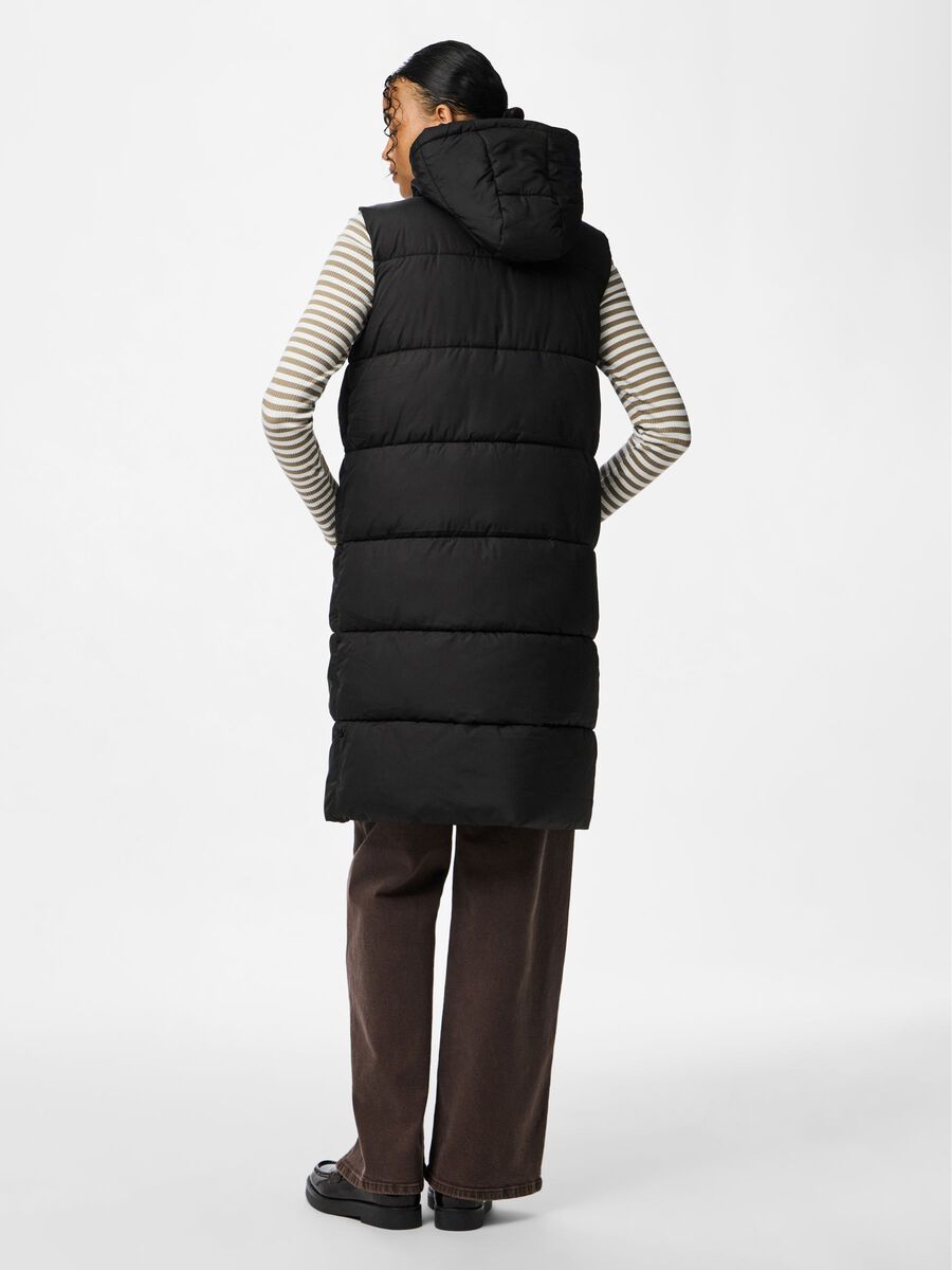 Product carousel image 2 PCBEE LONG PADDED VEST, Black