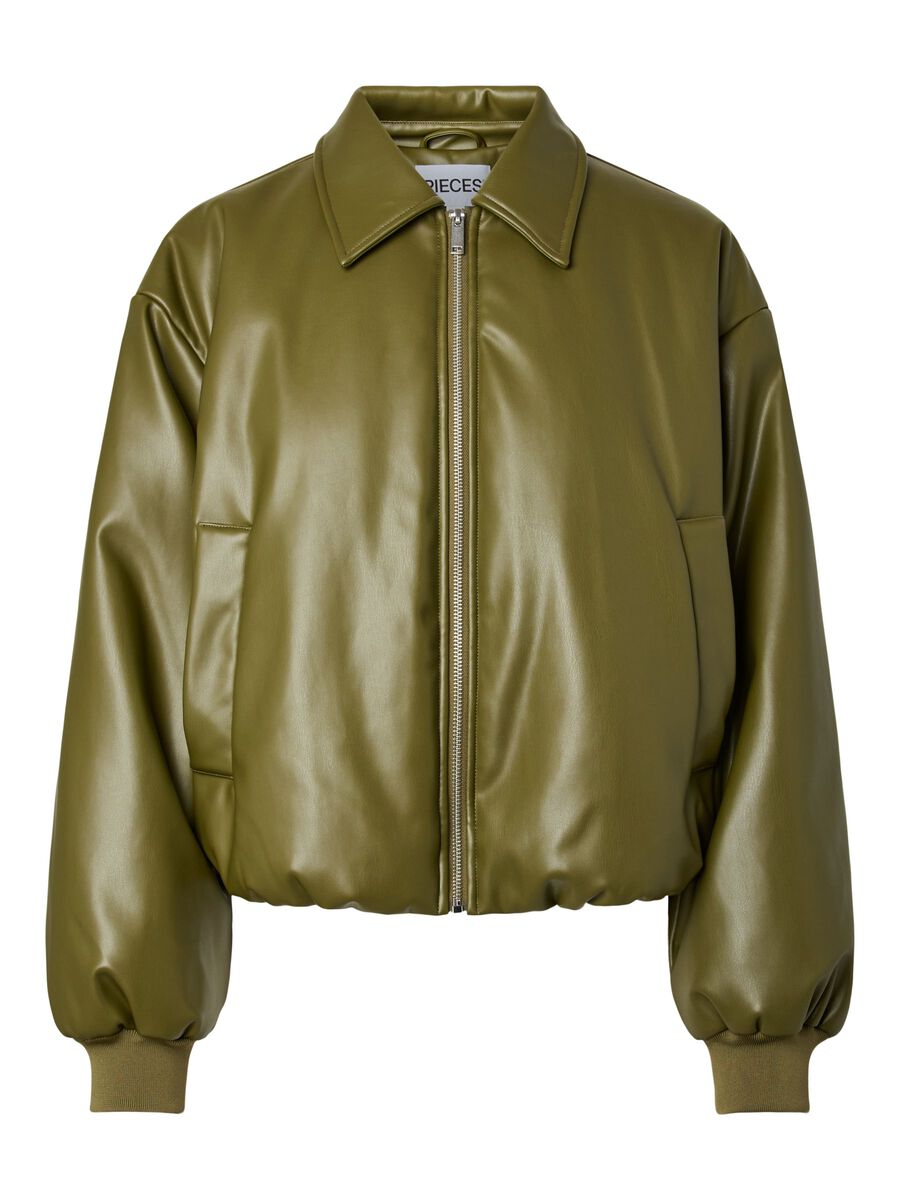 Product carousel image 2 PCLARA GEF&Uuml;TTERTE BESCHICHTETE BOMBERJACKE, Sphagnum