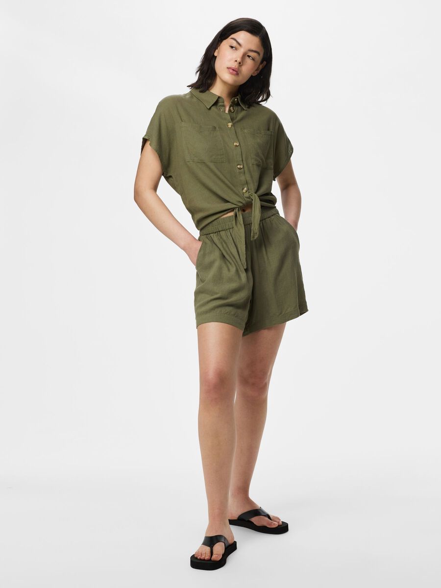 Carousel image 5 PCPIA LINBLANDING SHORTS, Deep Lichen Green