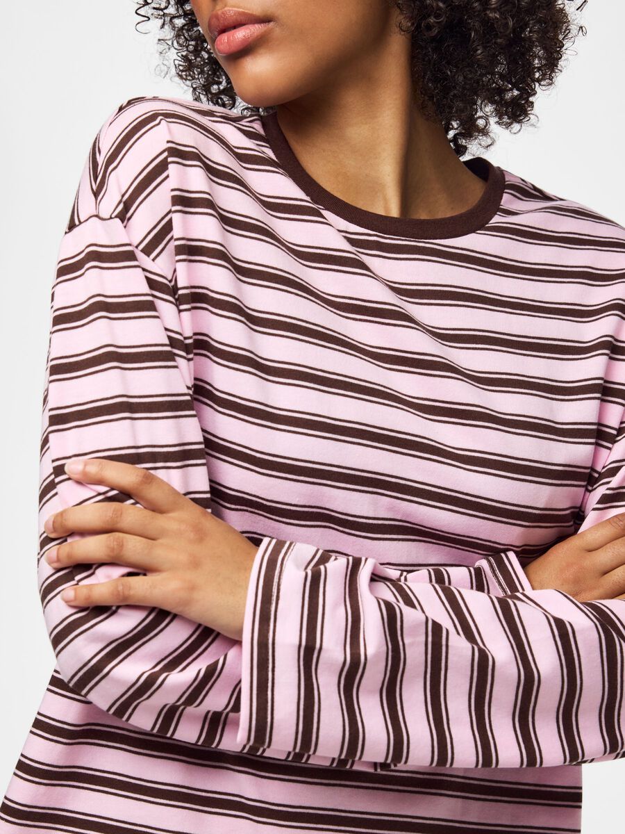 Pcsadie long sleeved top, colour: hot fudge, brown, creative