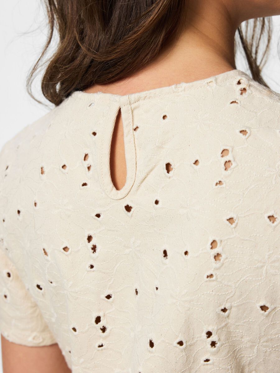 Carousel image 7 PCELLA SHORT SLEEVED TOP, Ecru
