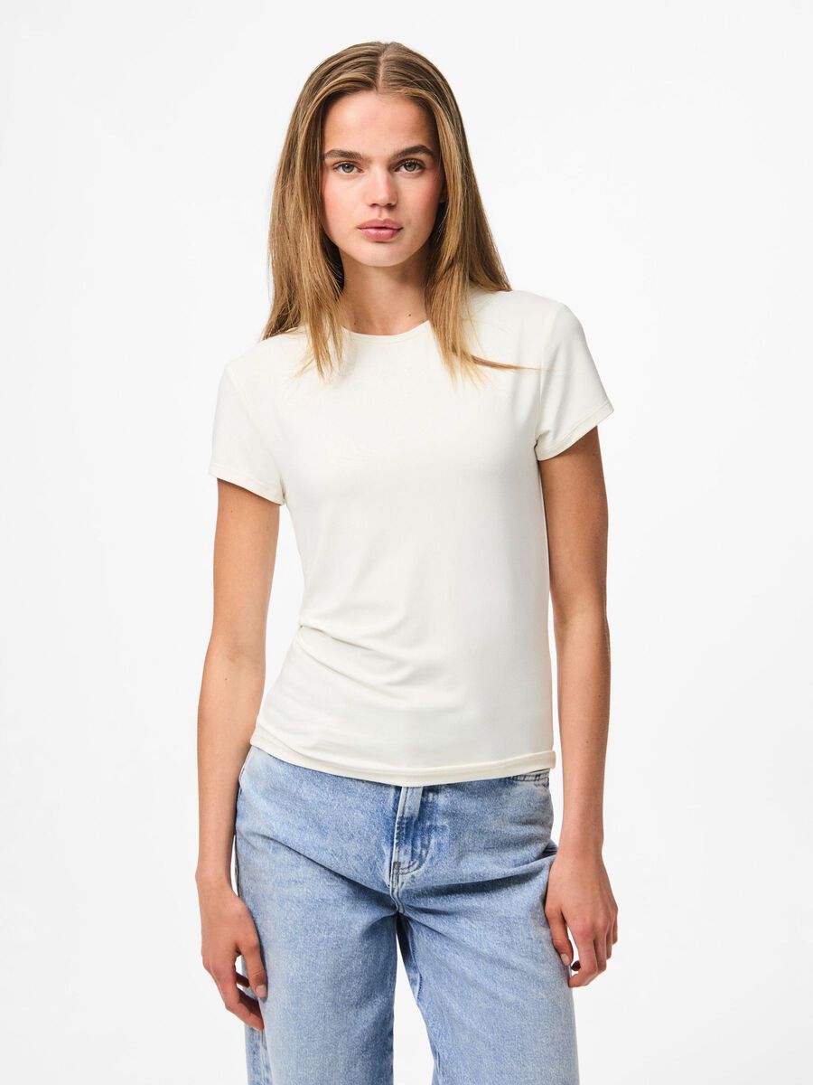 Product carousel image 1 PCFYLLA NYLON T-SHIRT, Coconut Milk