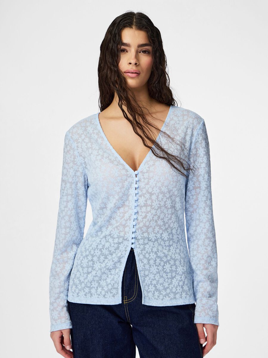 Carousel image 1 PCBAISY CARDIGAN, Cashmere Blue