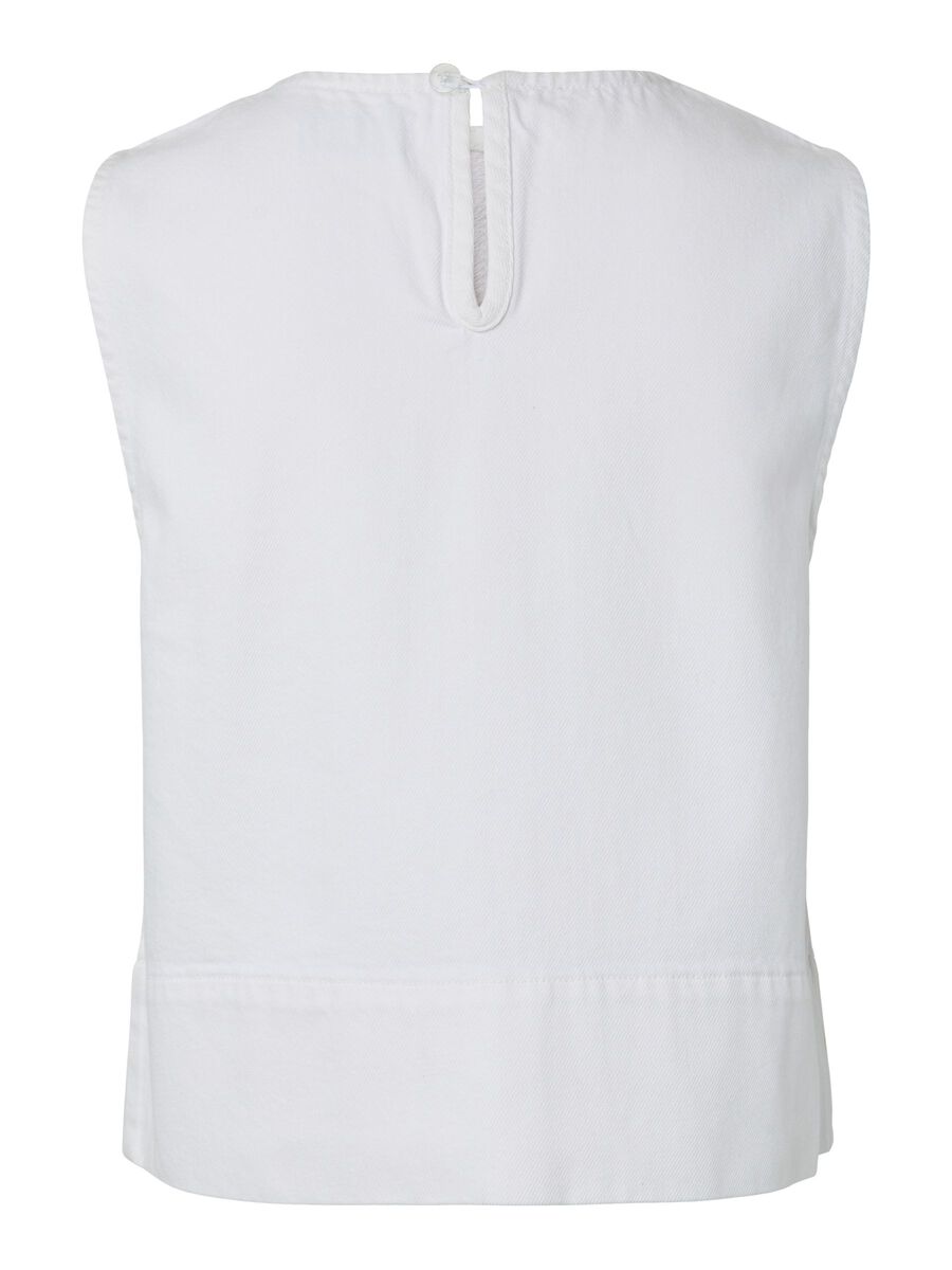 Product carousel image 2 PCSKY DENIM SLEEVELESS TOP, Bright White