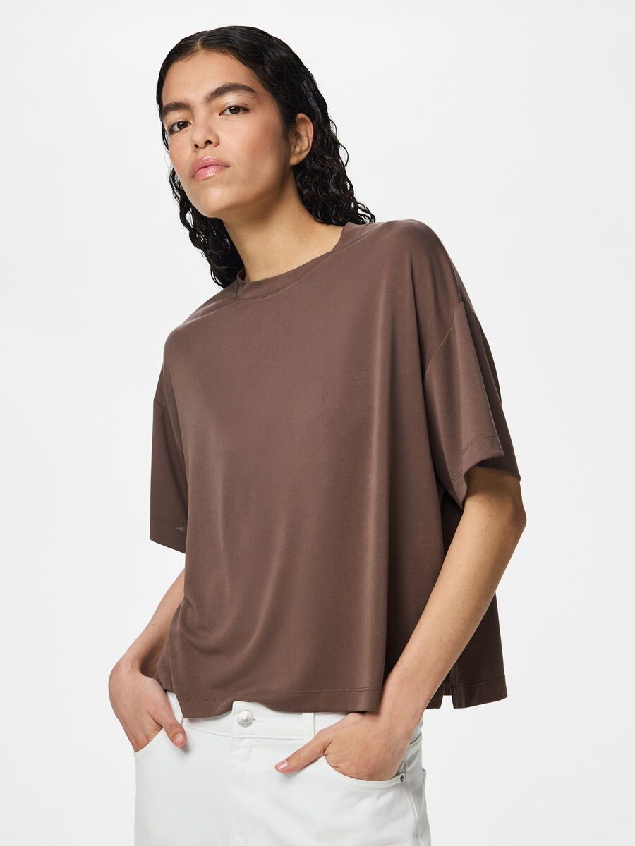 Product carousel image 1 PCANORA T-SHIRT, Coffee Quartz