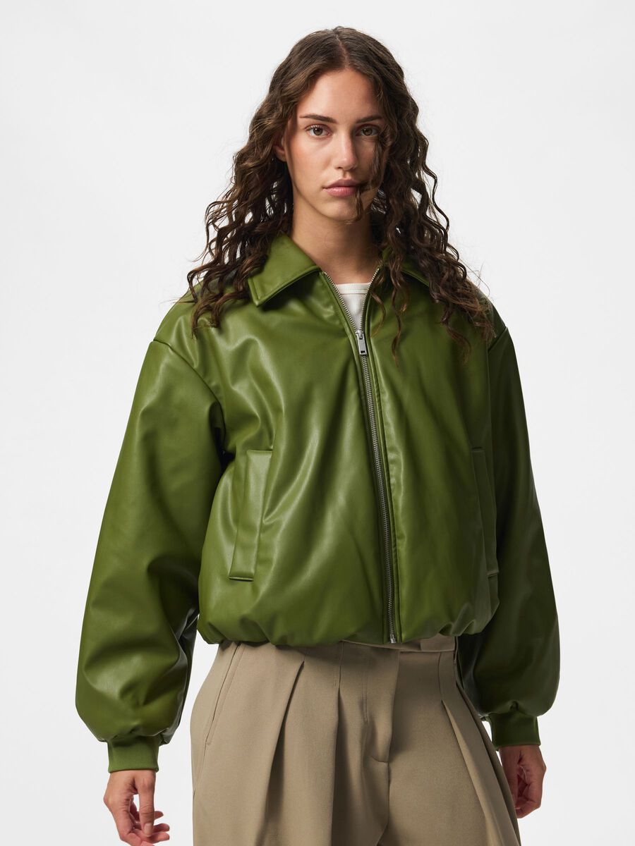 Product carousel image 1 PCLARA GEF&Uuml;TTERTE BESCHICHTETE BOMBERJACKE, Sphagnum