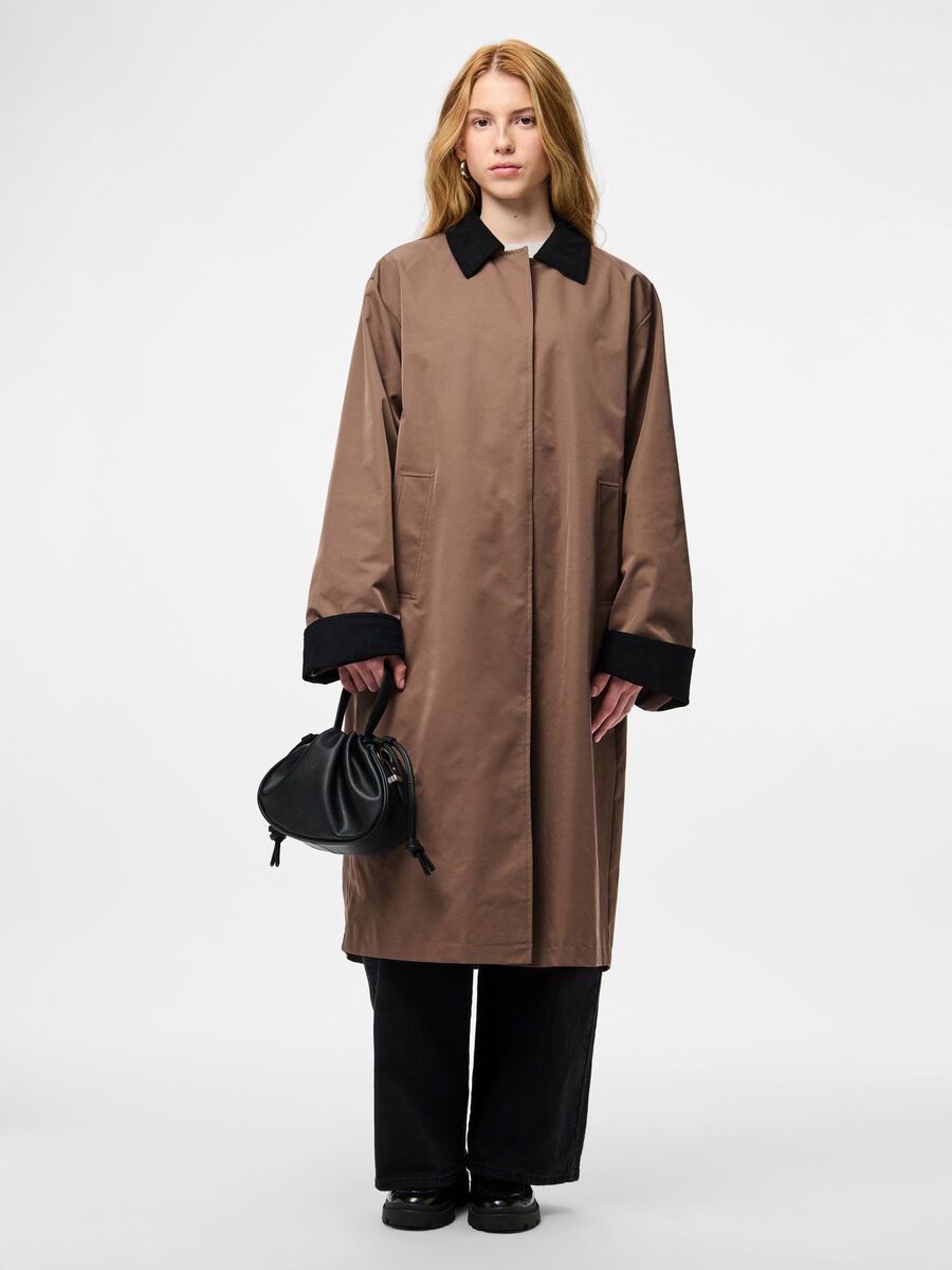 Carousel image 3 PCJORMA LONG CORDUROY COAT, Coffee Quartz