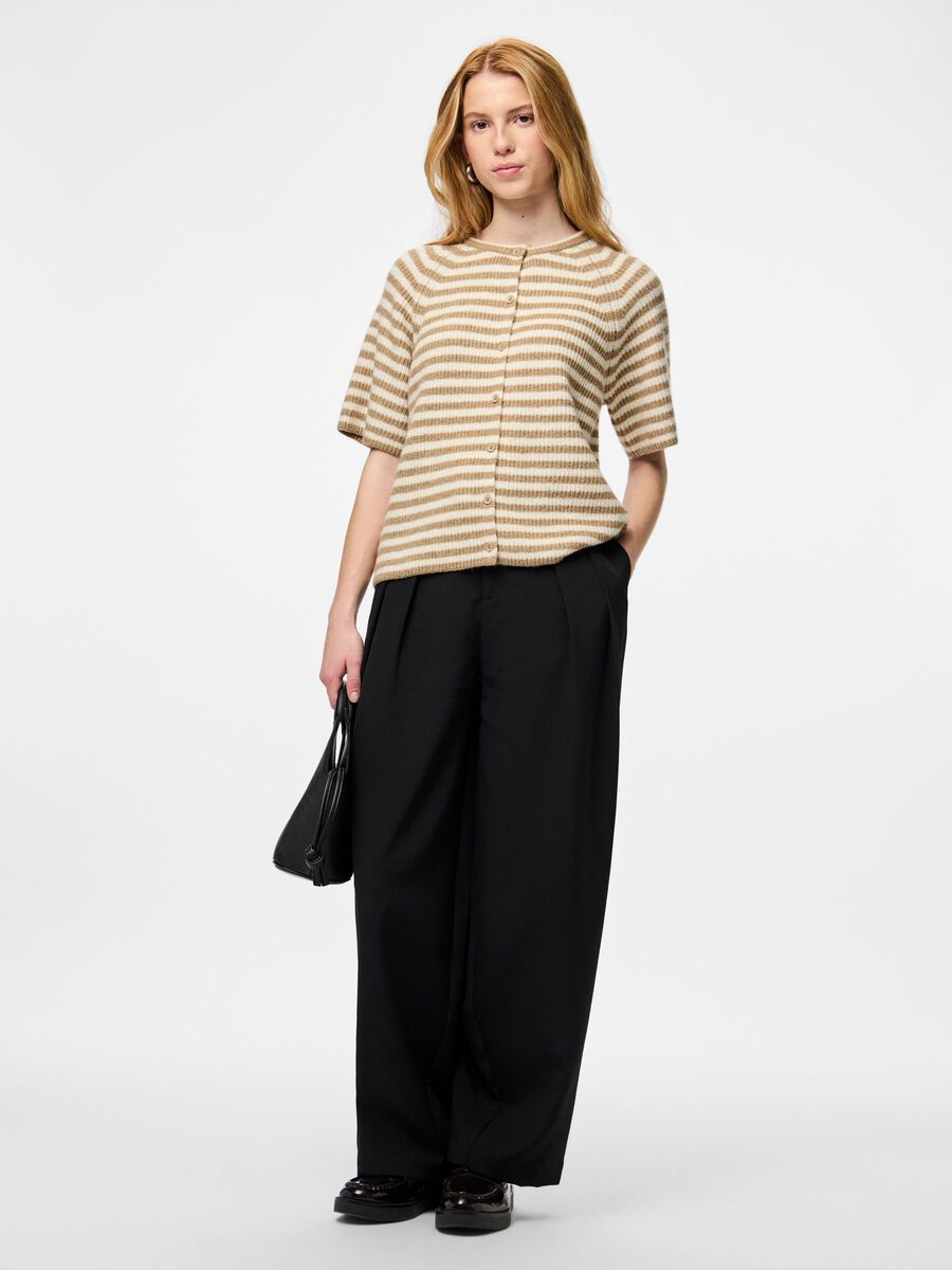 Carousel image 3 PCMALOU STREEP GEBREID VEST, Greige