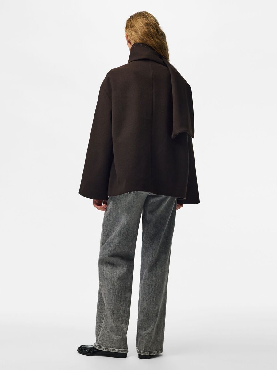 Product carousel image 2 PCAGNES SHORT COAT, Ganache
