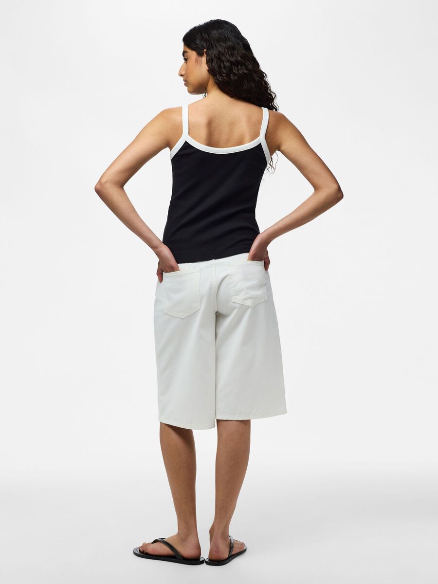 Product carousel image 2 PCMAY RIBBED STRAP TOP, Black