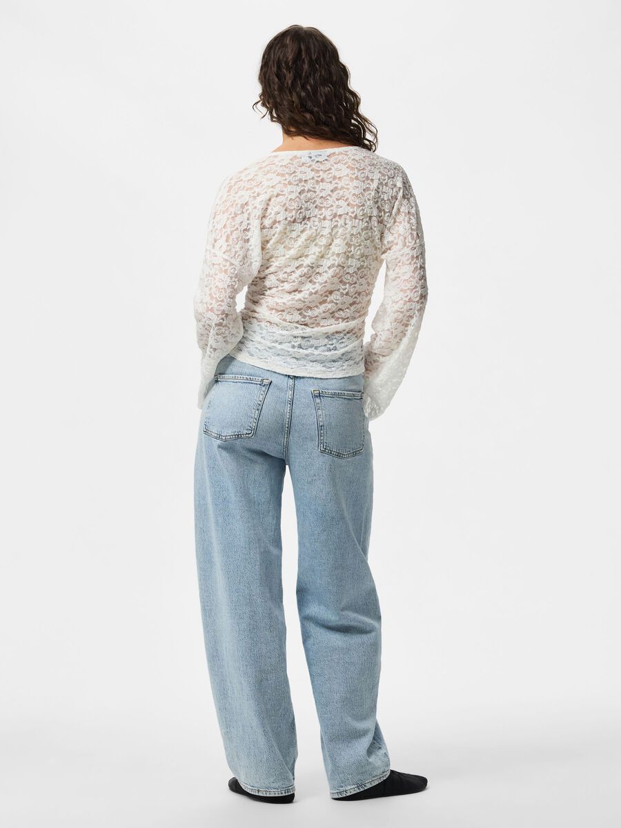 Product carousel image 2 PCALLI KANT TOP MET LANGE MOUWEN, Bright White