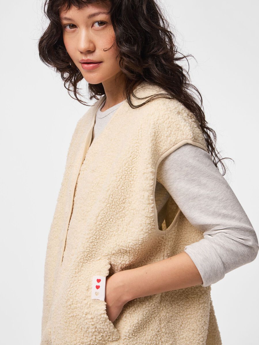 Carousel image 4 PCKATTY TEDDY  VEST, Birch